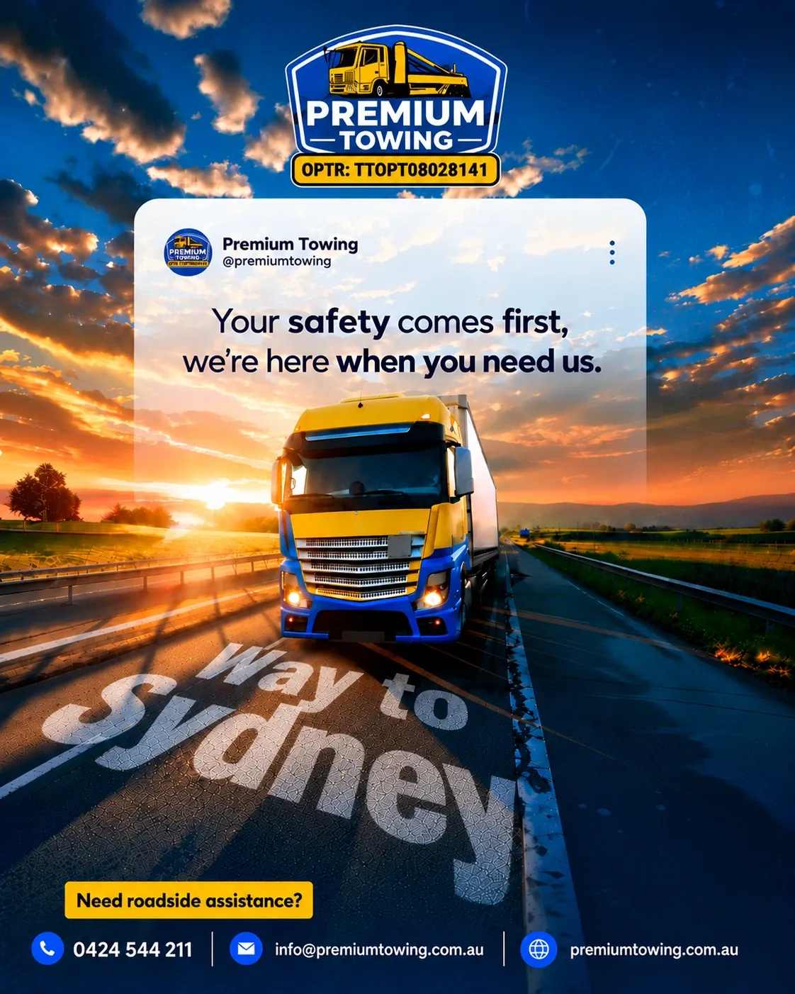 Your safety comes first / original approved service creative.