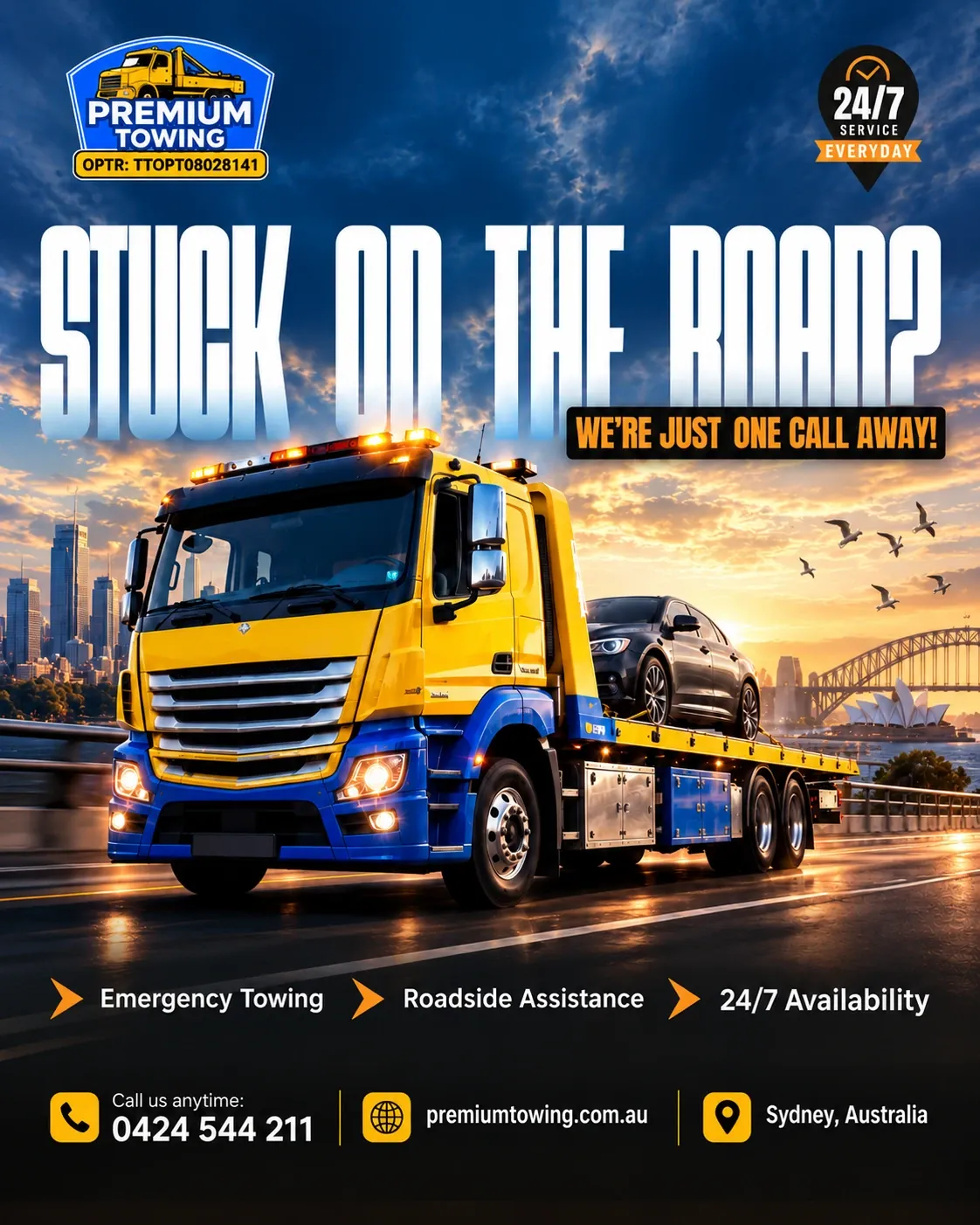 Stuck on the road? / original approved post, PNG version.