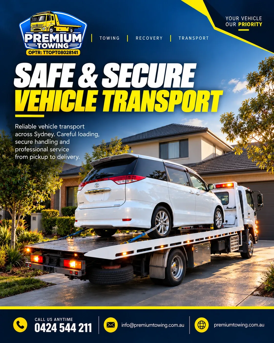 Safe and secure vehicle transport / original approved post.