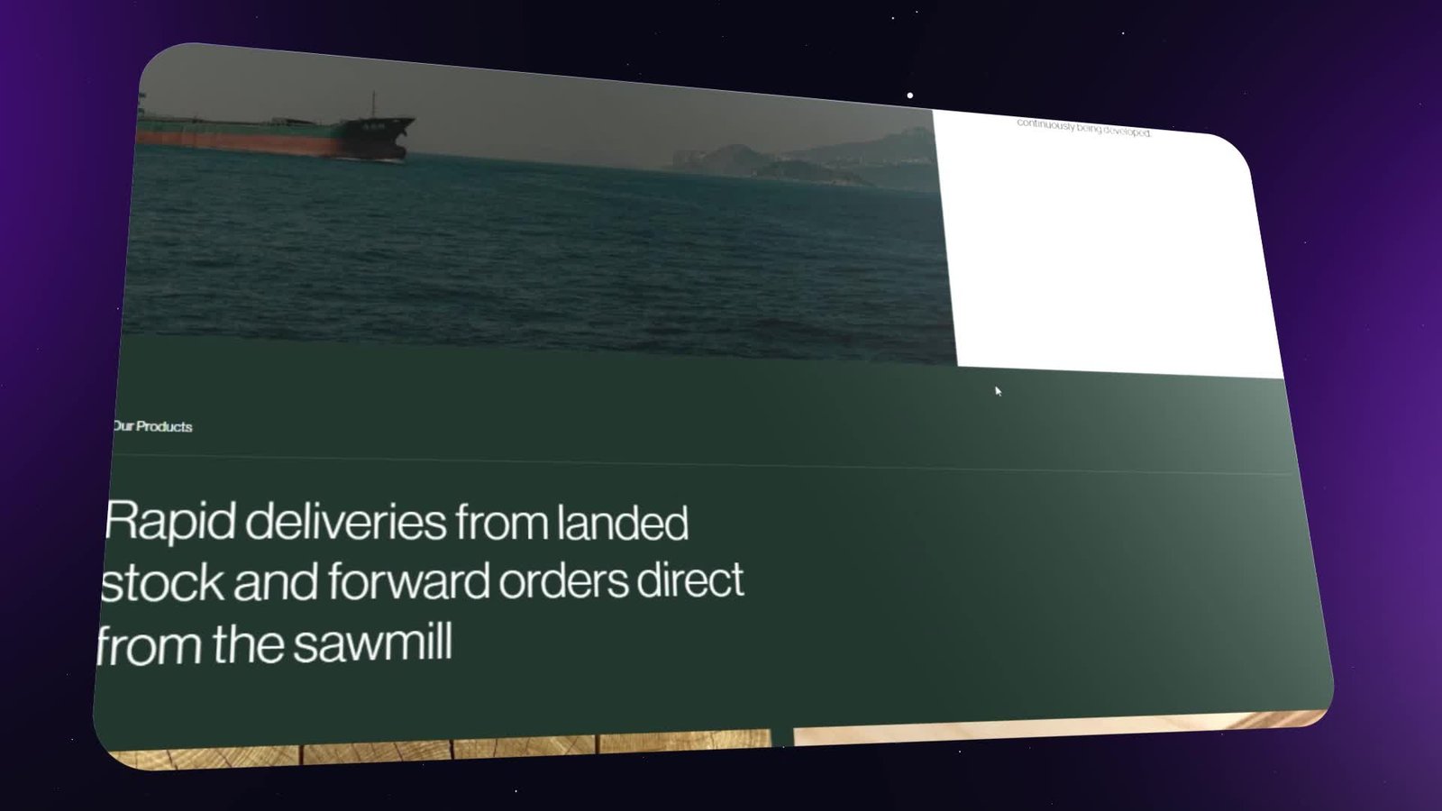 Website showcase preview