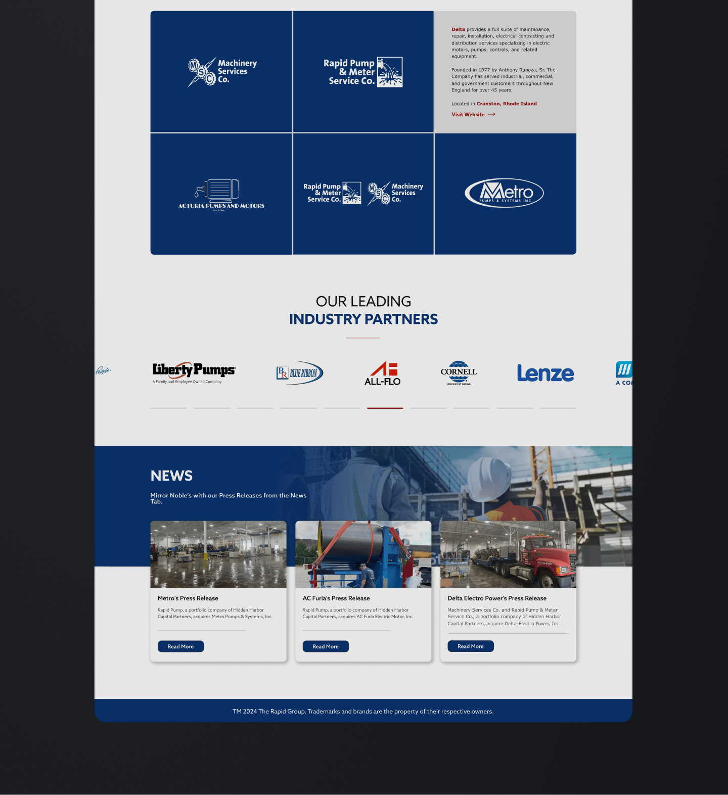 TRG Landing Page